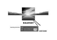 Blaupunkt ACD-9430 - Owners Manual